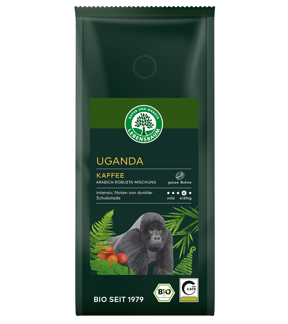 Uganda Kaffee, ganze Bohne, 250 g